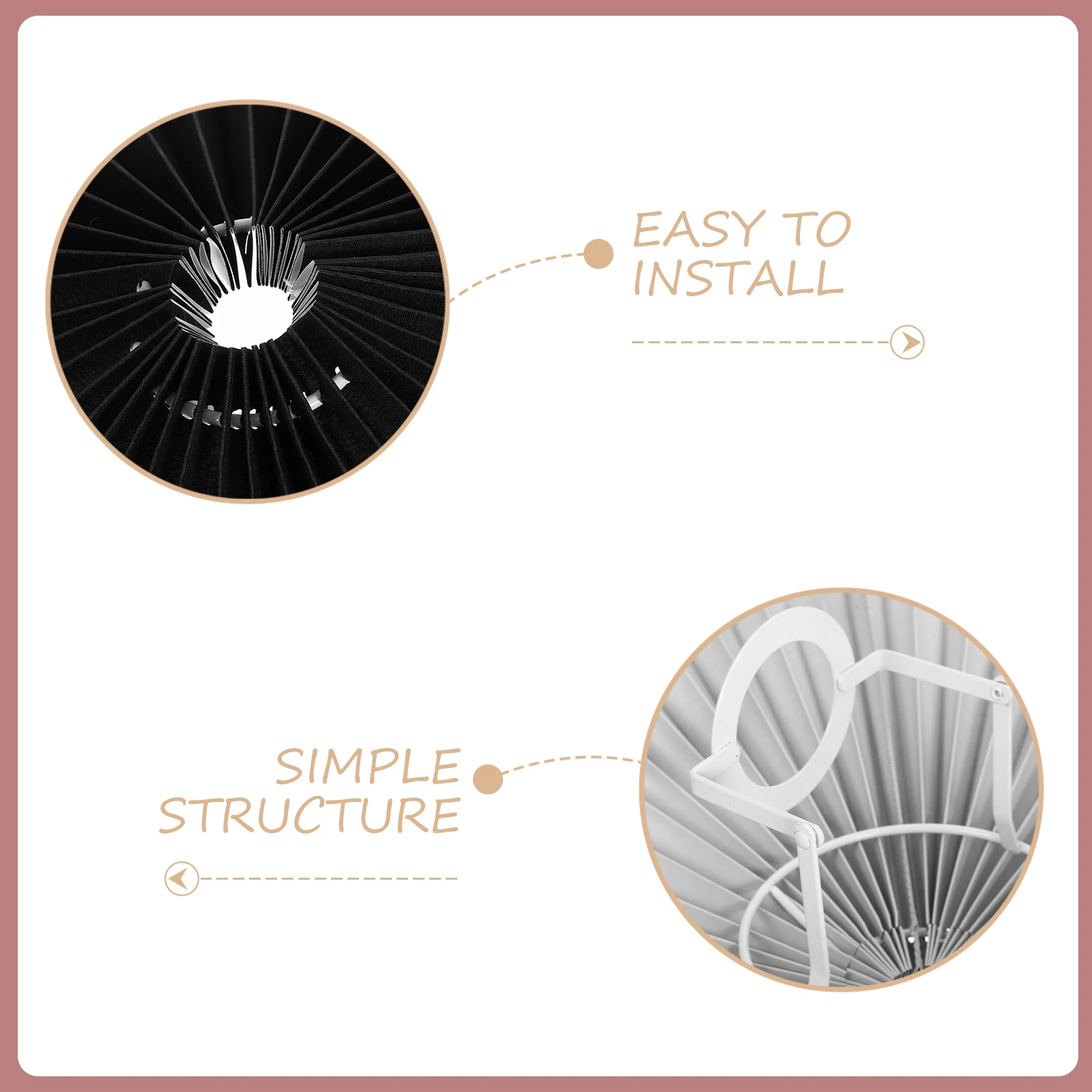 

Umbrella Lampshade Fabric-wrapped Cloth Light Cover Bedside Replacement Farmhouse Drum Shades Desk Wrought Iron Decorative