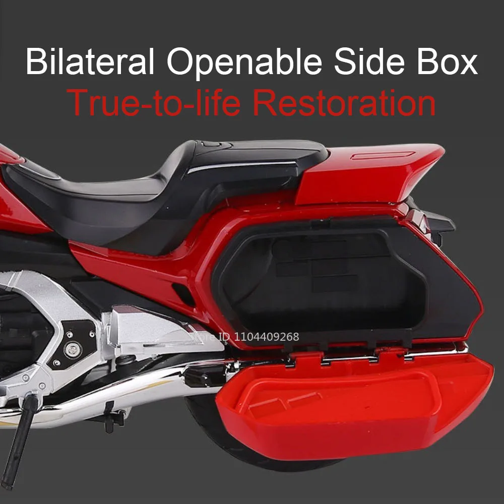 1:9 혼다 GL1800 CBR1000 오토바이 모형 장난감 금속 바디 접이식 삼각대 충격 흡수 모터 모델 홈 장식