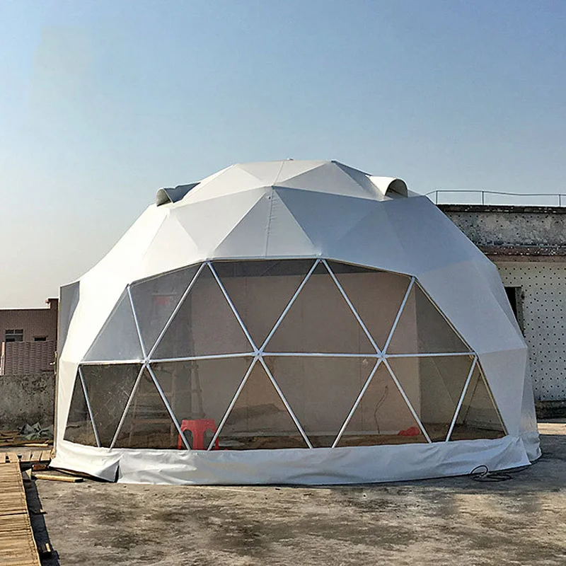 

Luxury 4M Outdoor Camping 2 Persons Clear PVC Glamping Geodesic Igloo Dome Hotel House Event Resort Tent