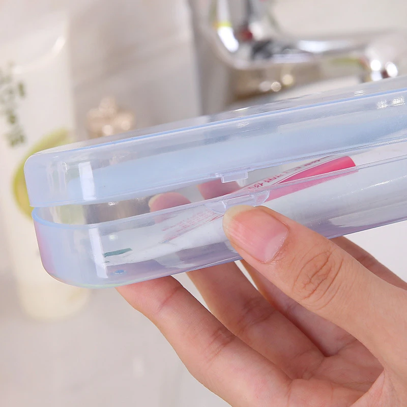 1pcs PP Plastic Candy Color Protable Toothbrush Tooth Paste Holder Storage Container Box Outdoor Travel Toothpaste Case