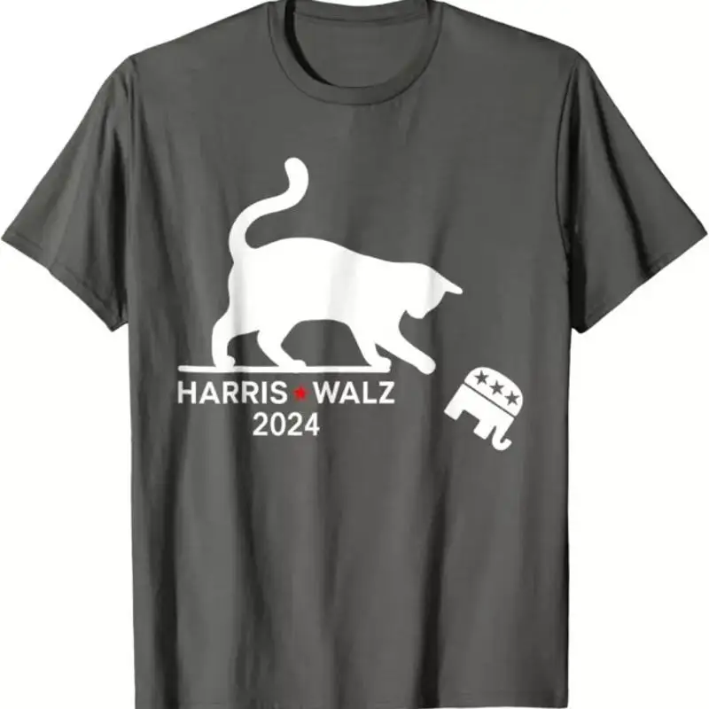 

Женская футболка Harris Waltz 2024 VP President Election Cat
