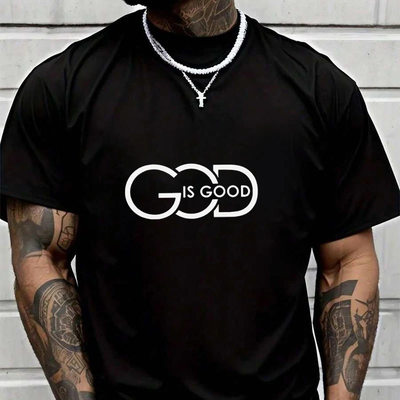 

New T-Shirt Motorcycle God Is Good Graphic Adventure Casual Round Neck Top Tee Printed Tshirt 2026