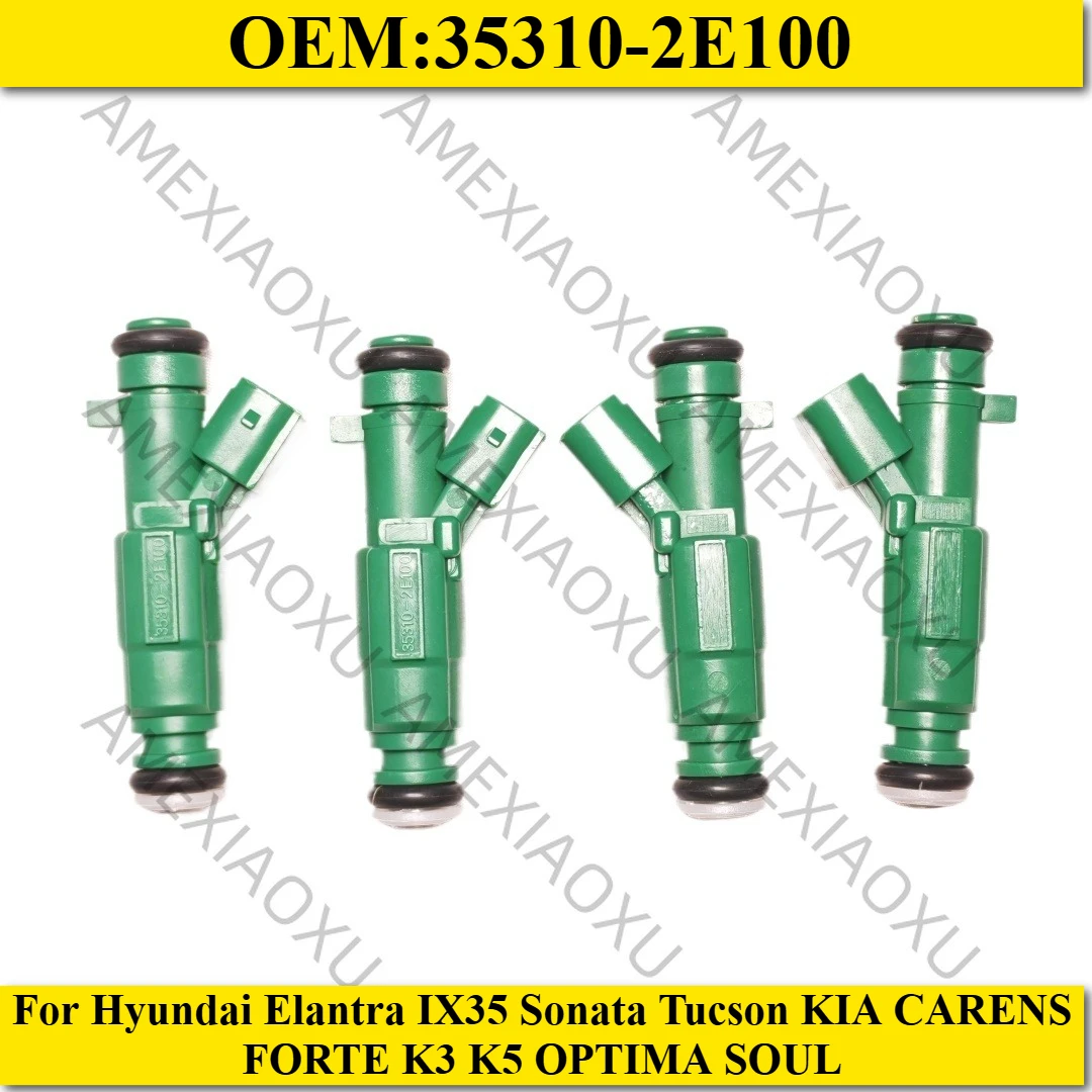 

4Pcs New Fuel Injector Nozzle For Hyundai Elantra IX35 Sonata Tucson KIA CARENS FORTE K3 K5 OPTIMA SOUL 35310-2E100