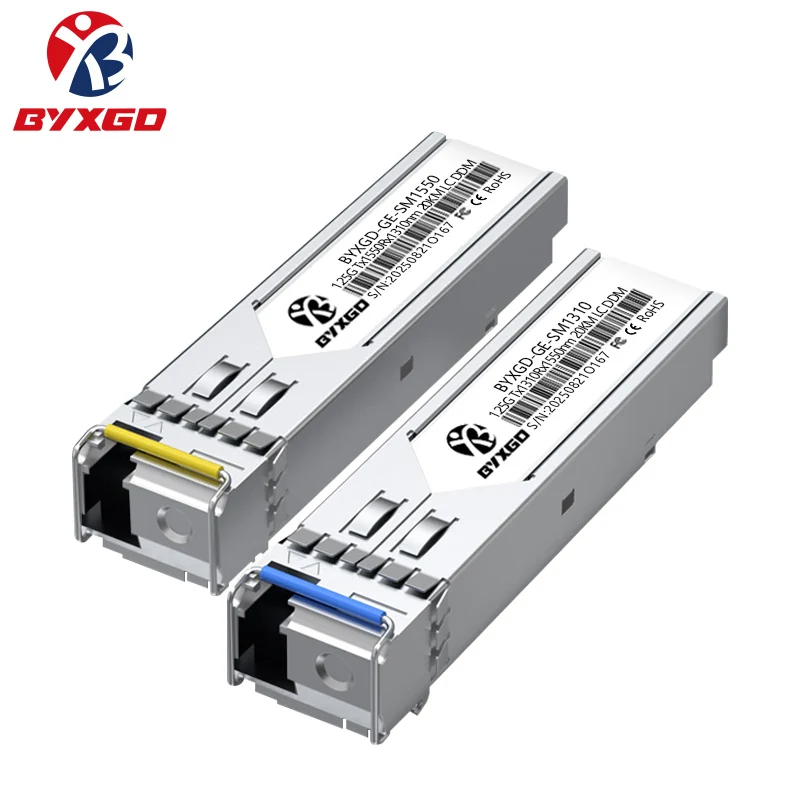 BIDI LC 1.25G SFP Optical Module Adaptive Rate SFP Fiber Optic Transceiver For Mikrotik/Cisco/Switch SM SFP Optical Fiber Module