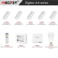 Miboxer Zigbee 3.0 Gateway FUT089Z wireless Remote Single Color/CCT/RGB/RGBW/RGB+CCT LED Strip Light Controller 12W E27 LED Bulb