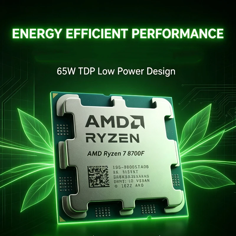 Ryzen 7 8700F 4.1GHz 8‑Core 16‑Thread 16M L3 Cache 65W Socket AM5 4NM DDR5 PCIe4.0 Without Cooler No Integrated Graphics