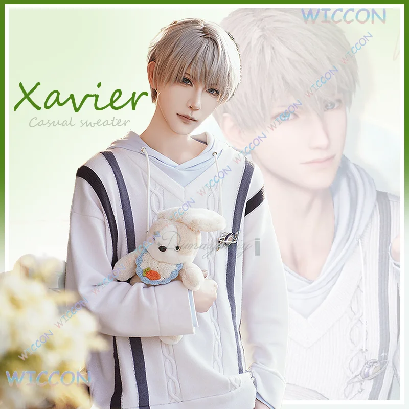 

SAIKOU/Xavier Cosplay Costume Game Love And Deepspace Long Sleeves Hoodie Beige Sweater Casual Wear For Roleplay Halloween Party