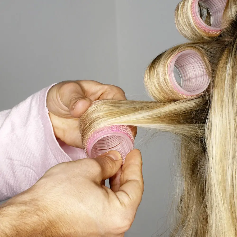 Pink Air Bangs Curling Rollers Self-adhesive DIY Styling Tool Heatless Hair Curlers Hairdressing Bang Volume Curling Roller