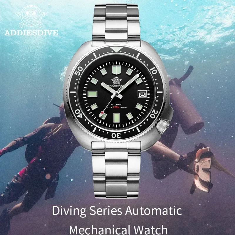 ADDIESDIVE Luxury Abalone Men Automatic Mechanical Watch Sapphire Crystal NH35 Movement 20ATM Dive Luminous Watches reloj hombre