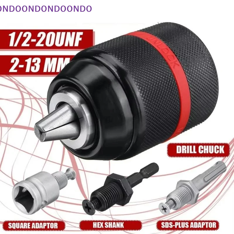4Pcs Heavy-Duty Metal Drill Chuck Adapter Set High Strength Universal Fit for Professional Industrial Repair Applications