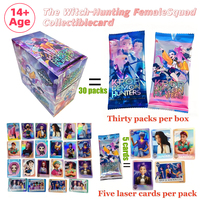 Anime Kpop Demon Hunters Collectible Card Blind Box  Huntrix Rumi Mira Zoey Character Laser Flash Card Mystery Bag Gift