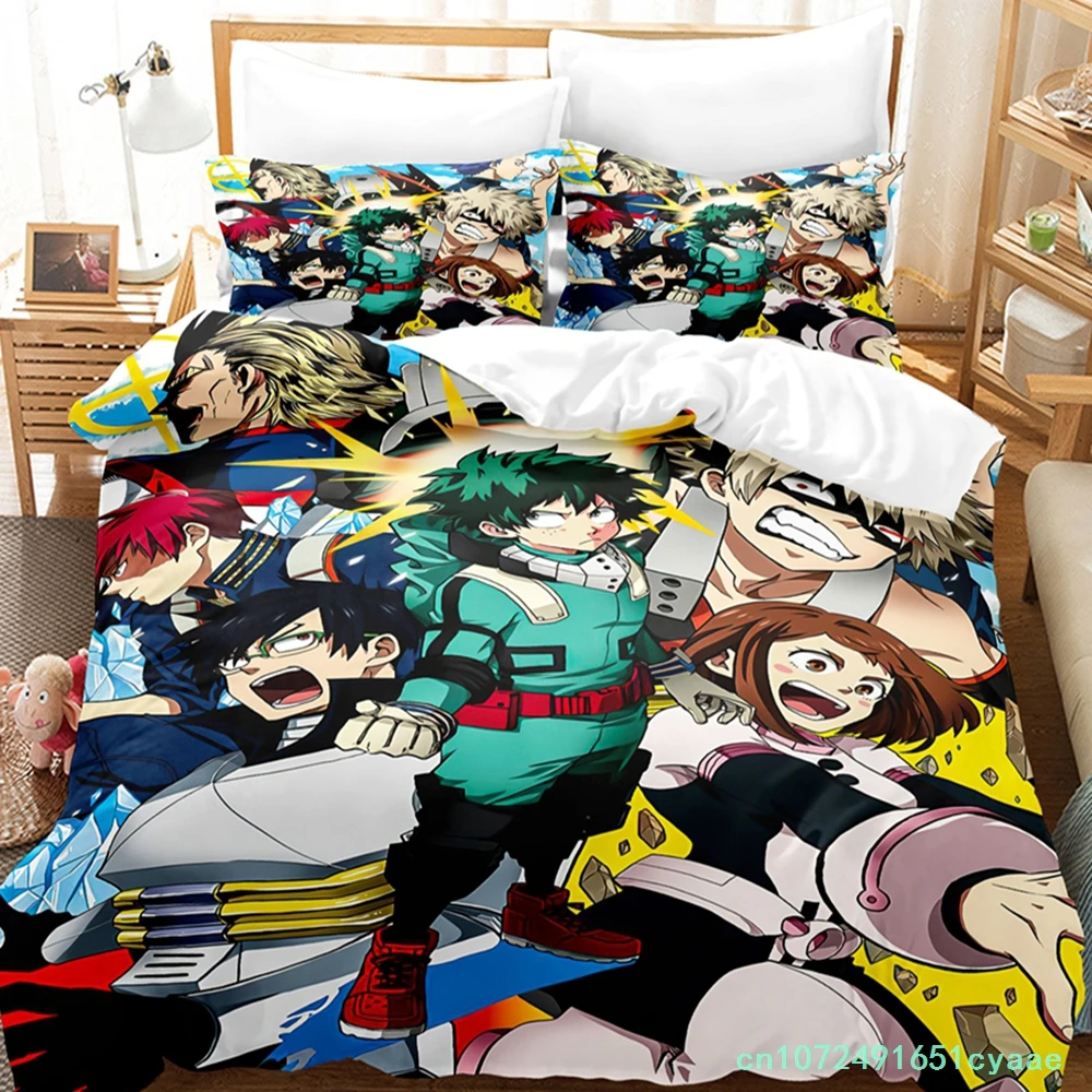 2014 2014 My Hero Academia Bedding Set Single Twin Full Queen King Size Kawaii Bed Set Teenagers Bedroom Duvetcover Sets 3D Print 034 - Aliexpress Deal
