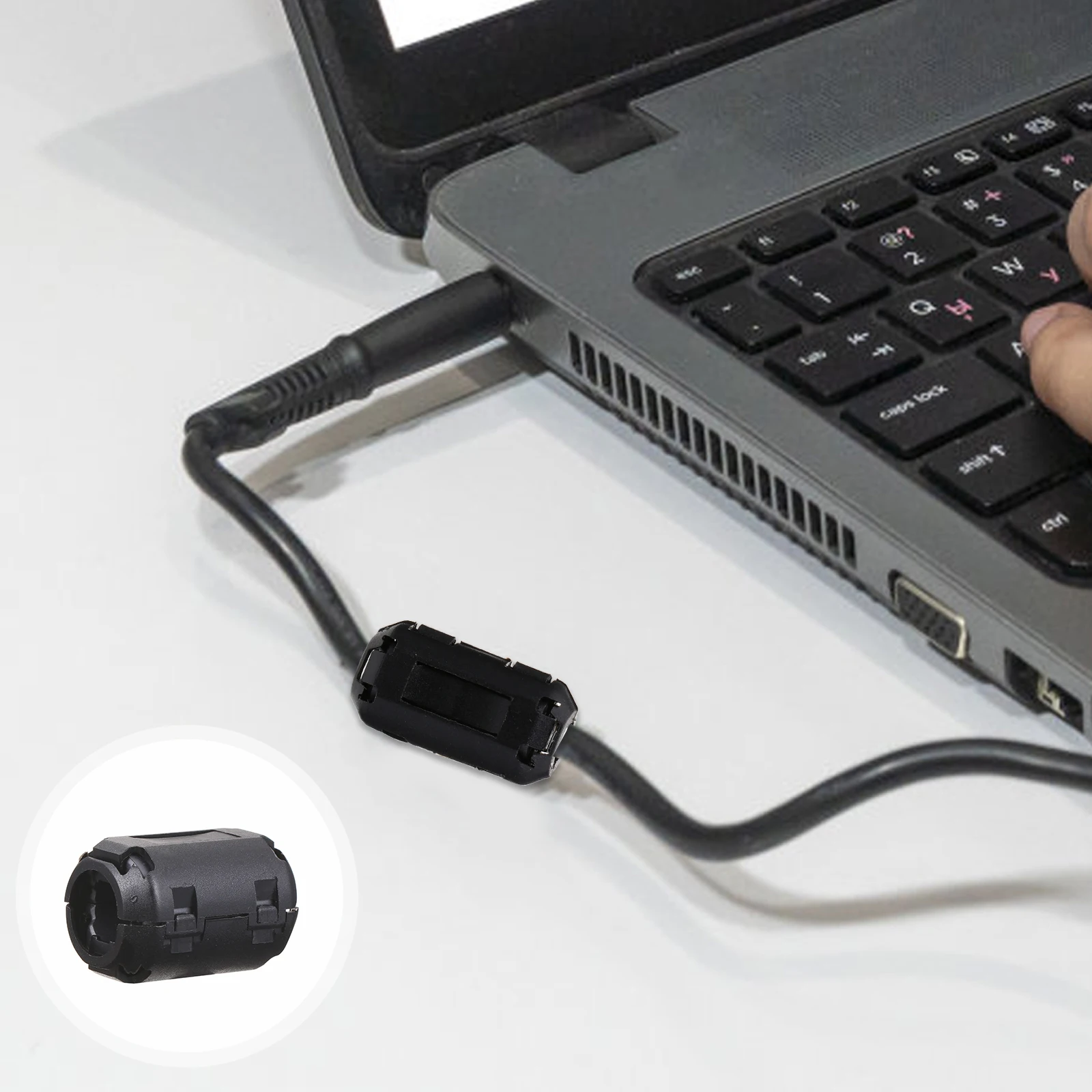 20 قطعة كليب على الفريت الأساسية مرشح الضوضاء ل Emi قمع كابل قابل للإزالة مشبك من البلاستيك ل Usb قوة الصوت والفيديو الحبل المنزل #5