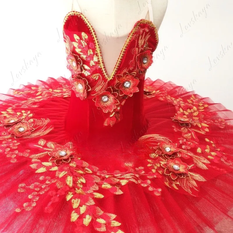 Abito da balletto, abito latino, ricamo carino principessa