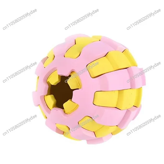 Natural rubber toy ball leaks food, hidden food, medium-sized dog toys can't bite pet toys