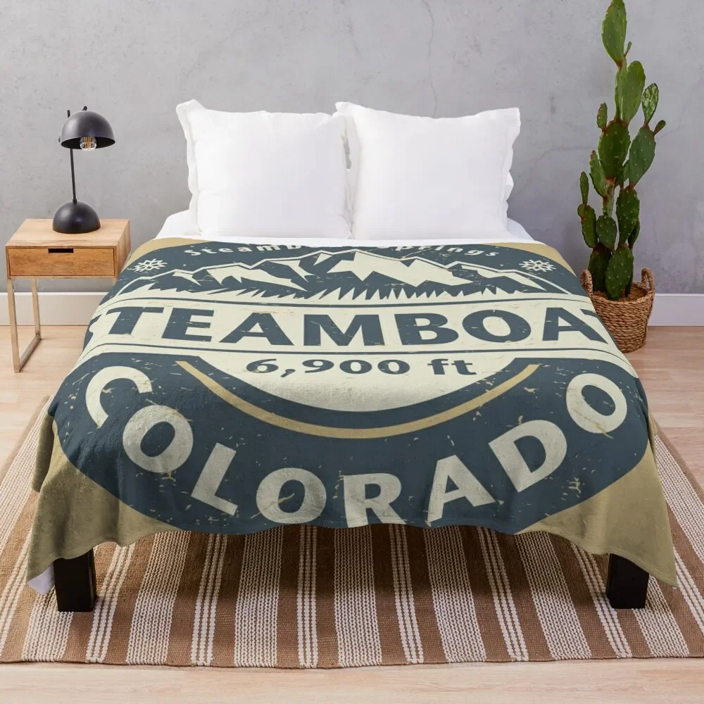 

Steamboat Springs, Colorado Throw Blanket bed plaid funny gift Soft Big Blankets