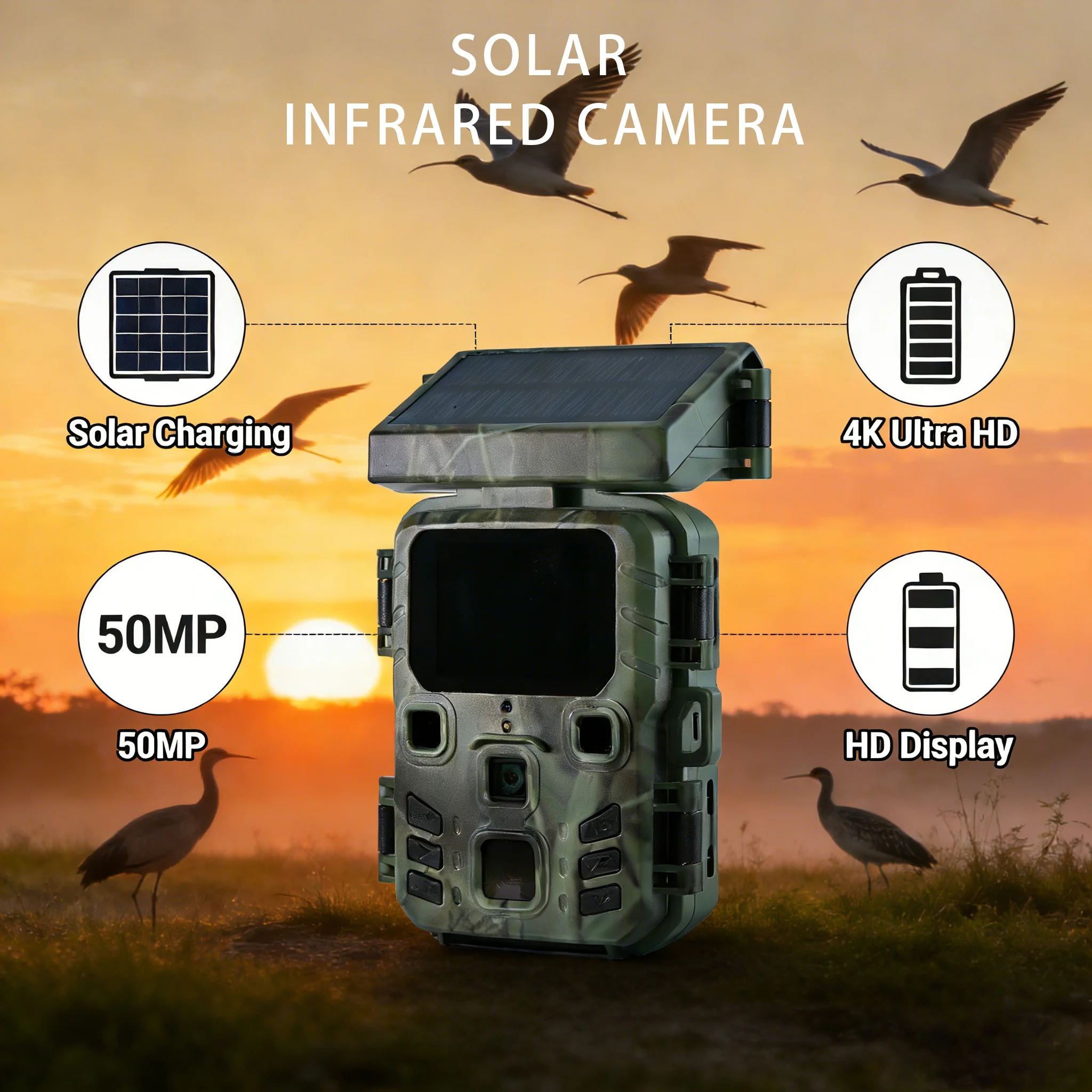 solar-powered-outdoor-hunting-camera-infrared-night-vision-camera-motion-detection-waterproof-and-dustproof-for-ecological-observation-in-mountain-forests-automatic-capture-camera