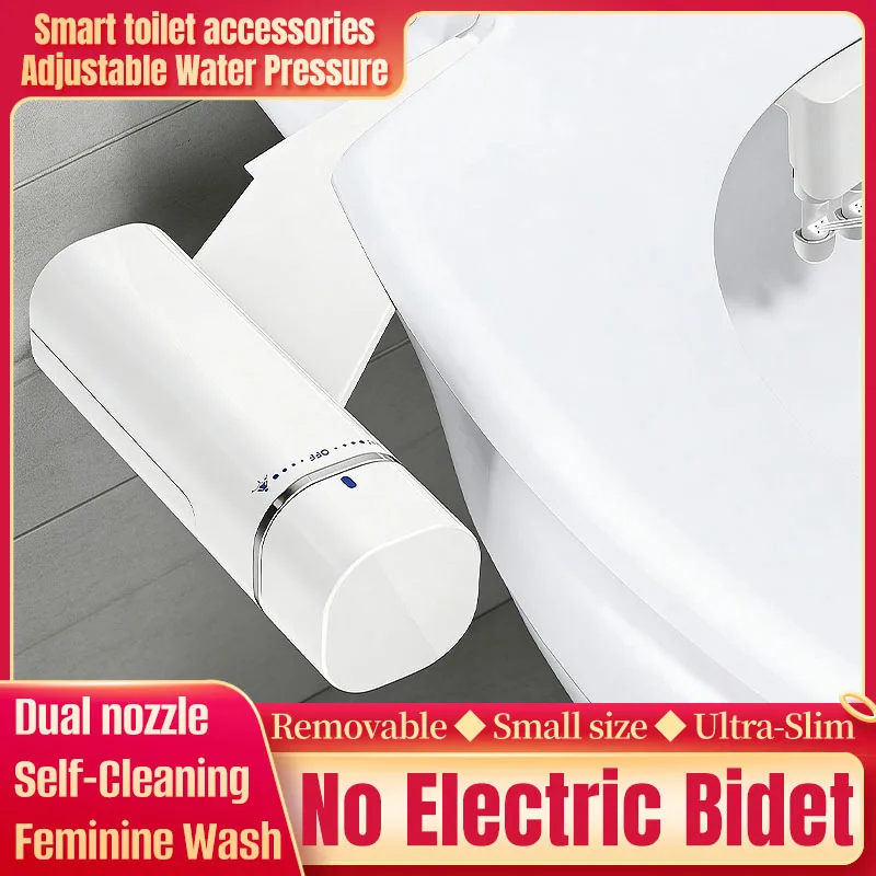 

Dual nozzle Bidet Non-Electric Removable Smart toilet accessories Adjustable Water Pressure Feminine Wash Buttocks cleaning