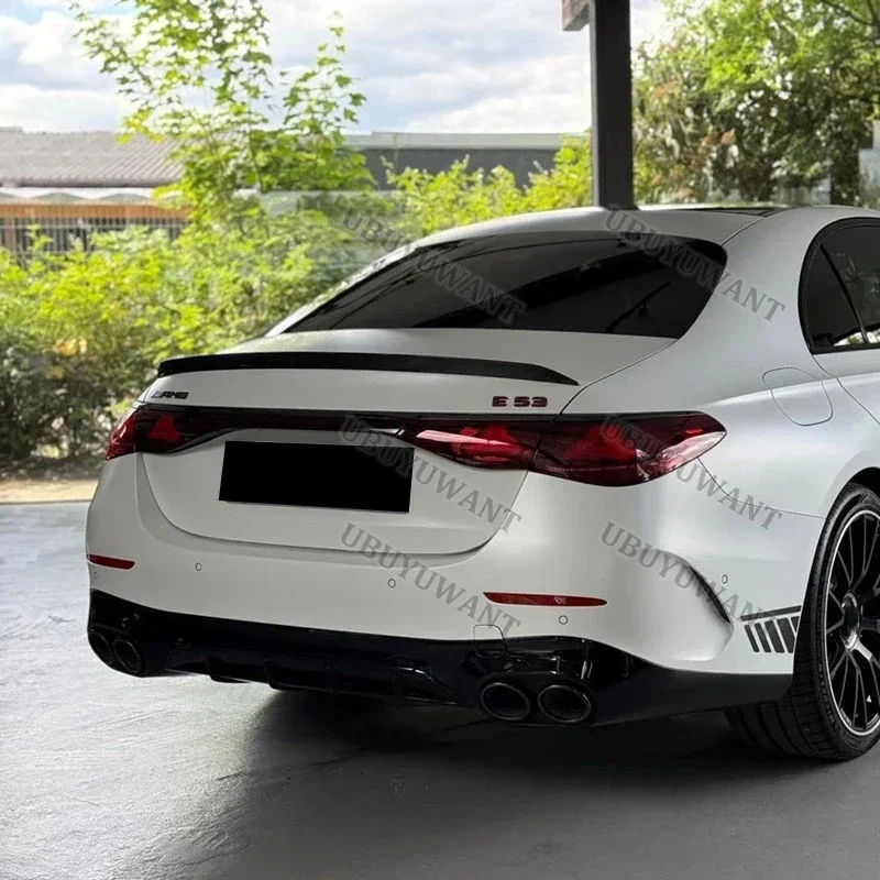 For Benz W214 E Class E260 E300 E350e E400 E53 E63 2024-2026 Car Styling ABS Plastic Unpainted Color Rear Spoiler Trunk Lip Wing