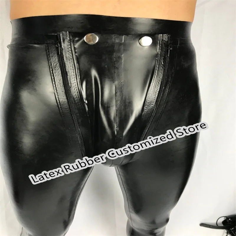 Latex Rubber Gummi Trouser Toes with Codpiece High Wasit Custom Made