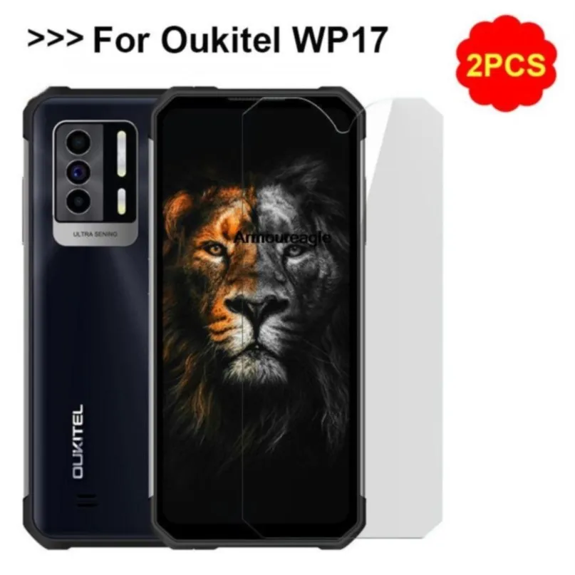 

2pcs wp17 tempered glass for oukitel wp 17 6.78 inch screen protector phone film guard on for oukitel wp17 vidrio shield
