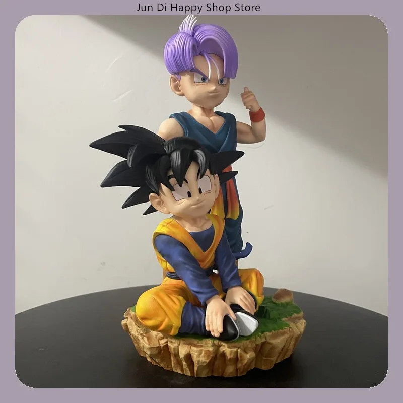Dragon Ball Goten Sentado Pose & Trunks Pose de pie Figura de anime Estatua Decoración de escritorio Regalo
