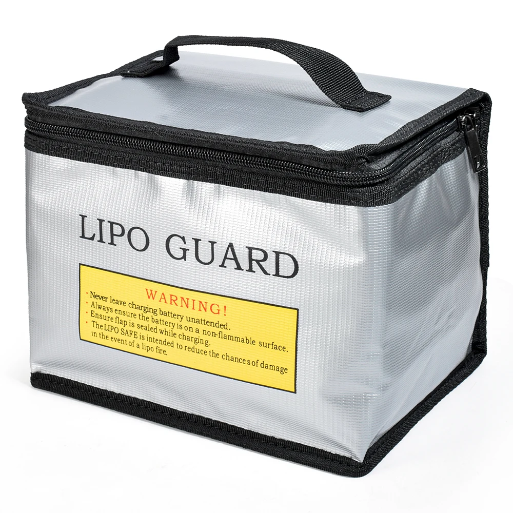 Lipo Guard ความปลอดภัยกระเป๋าทนไฟป้องกันการระเบิดแบบพกพา Lipo ความปลอดภัยกระเป๋า 215*145*165 มม.สําหรับ RC FPV Racing Drone รถแบตเตอรี่ปลอดภัย