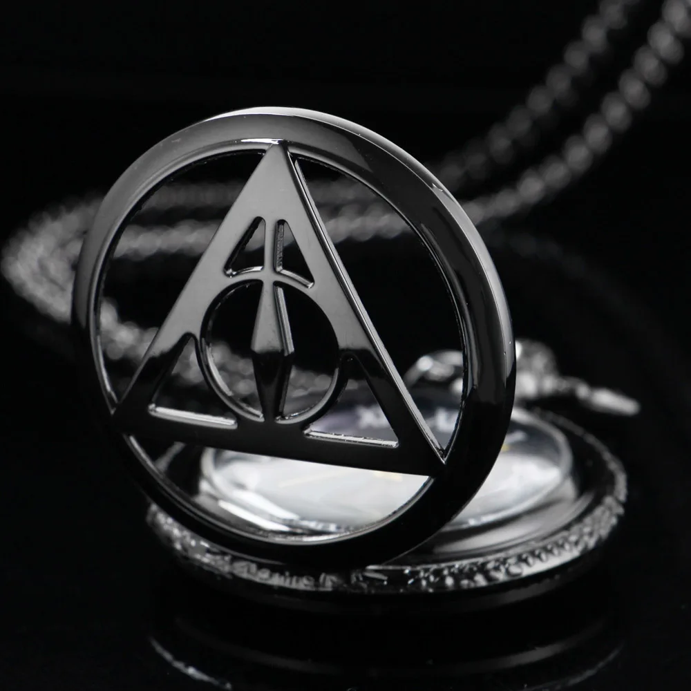 Academic Delicate Pendant Black Hollow Case Quartz Pocket Watch Roman Digital Vintage Watch Men's and Women's Souvenir