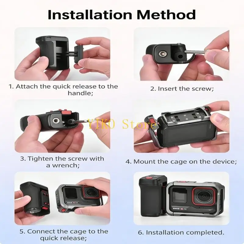 K32C Quick Release Bluetooth-compatible Street Camera Handle Remote Control