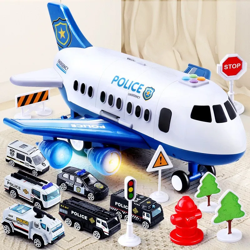 New Big Size Cars Music Story Simulation Track Inertia Aircraft Children Passenger Plane Toy Airplane Model Kids Airliner Gift