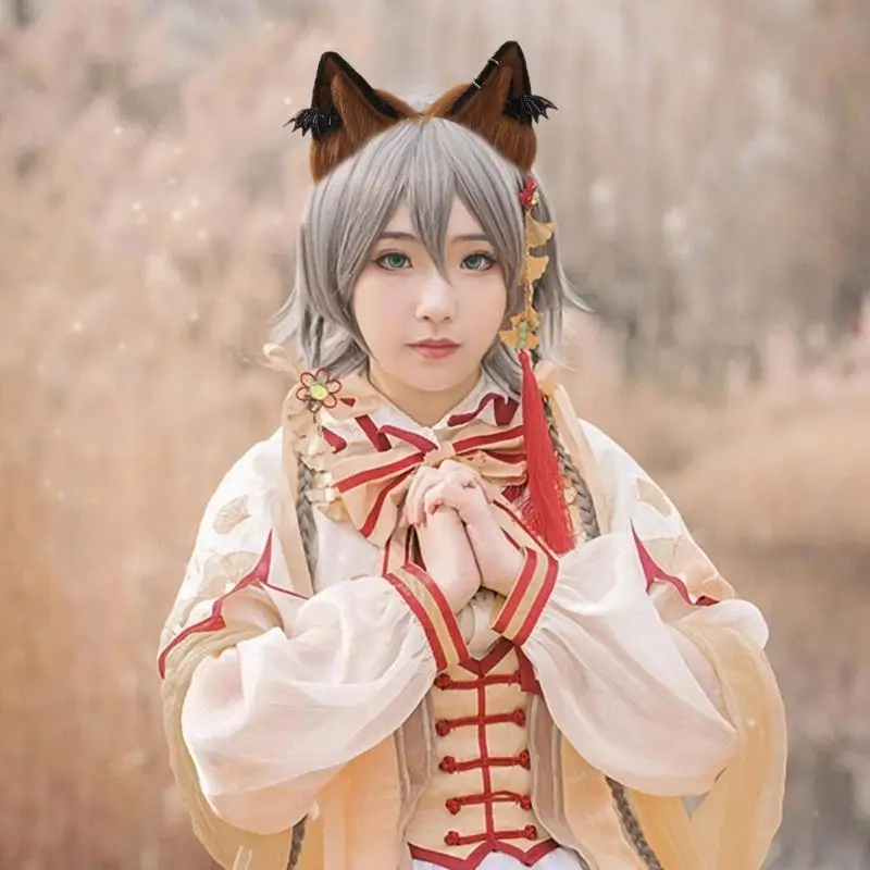 N5KB Cosplay Hairhoop Wolf Ears Banda per capelli Festival Accessori costumi lolitastyle Accessori per festa femmina