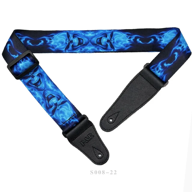 Skull Series Guitar Strap Electric Acoustic Folk Guitar Strap Bass Strap Guitar Accessories