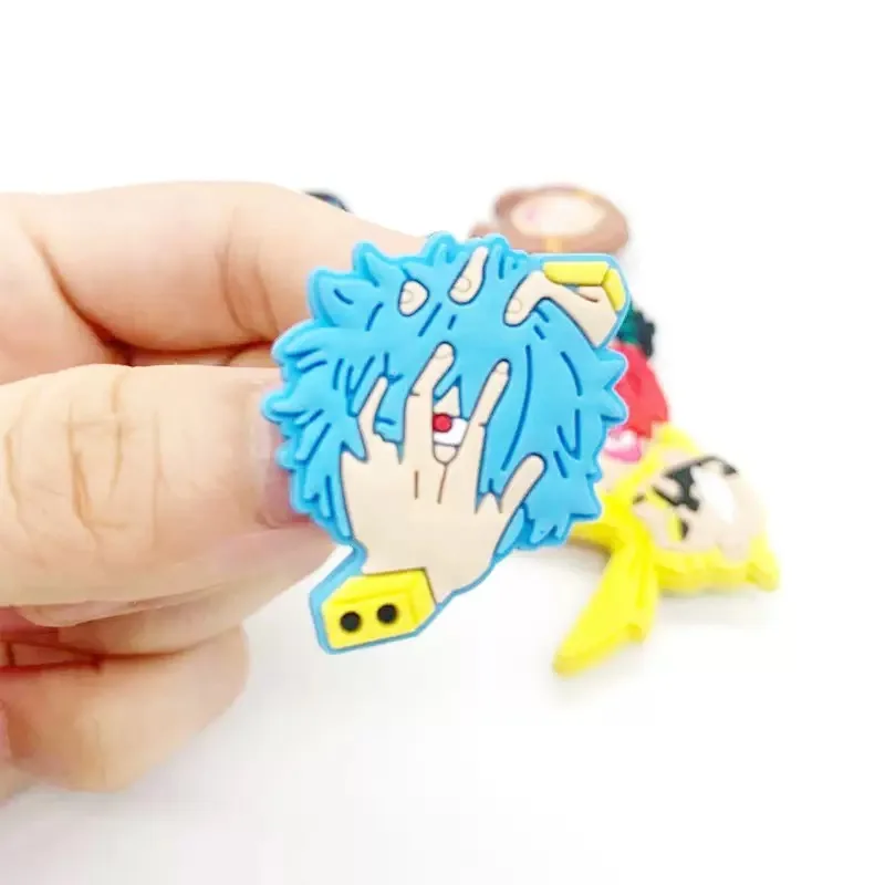 7–18 Stück japanische Manga-Schuhanhänger My Hero Academia Cartoon-Schuhzubehör, Dekoration, passend für Clog-Sandale, Party, Kindergeschenke – Detail 13