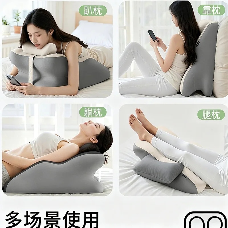 Memory Foam Prone Position Pillow for Stomach Sleepers Bed Rest Cushion with Face Hole Ergonomic Lying Down Support Pad for Read