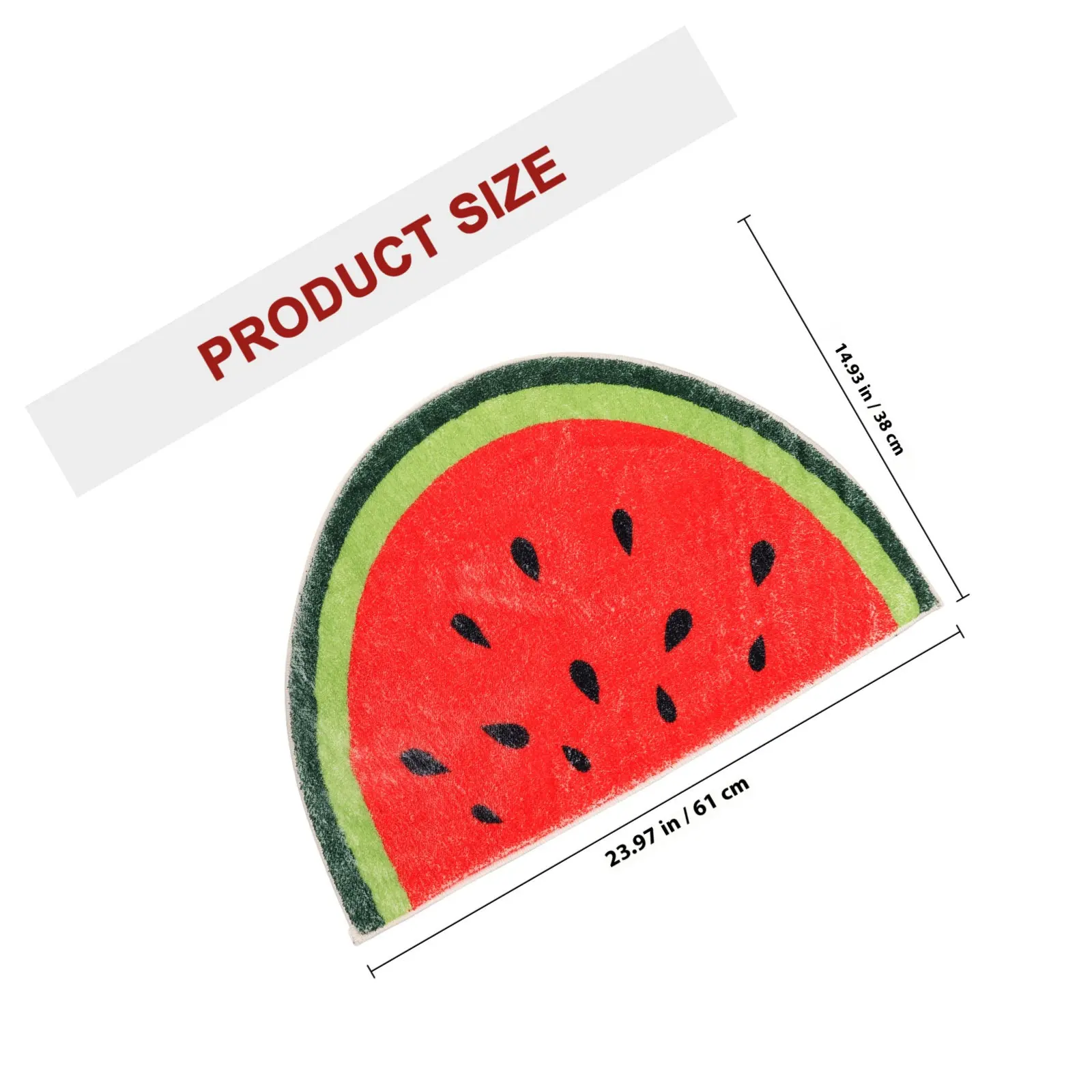 Charming Watermelon Design Indoor Floor Mat Non-Slip Bath Rug Kitchen Living Room Hallway Entryway Door Mat Absorbent Front Door