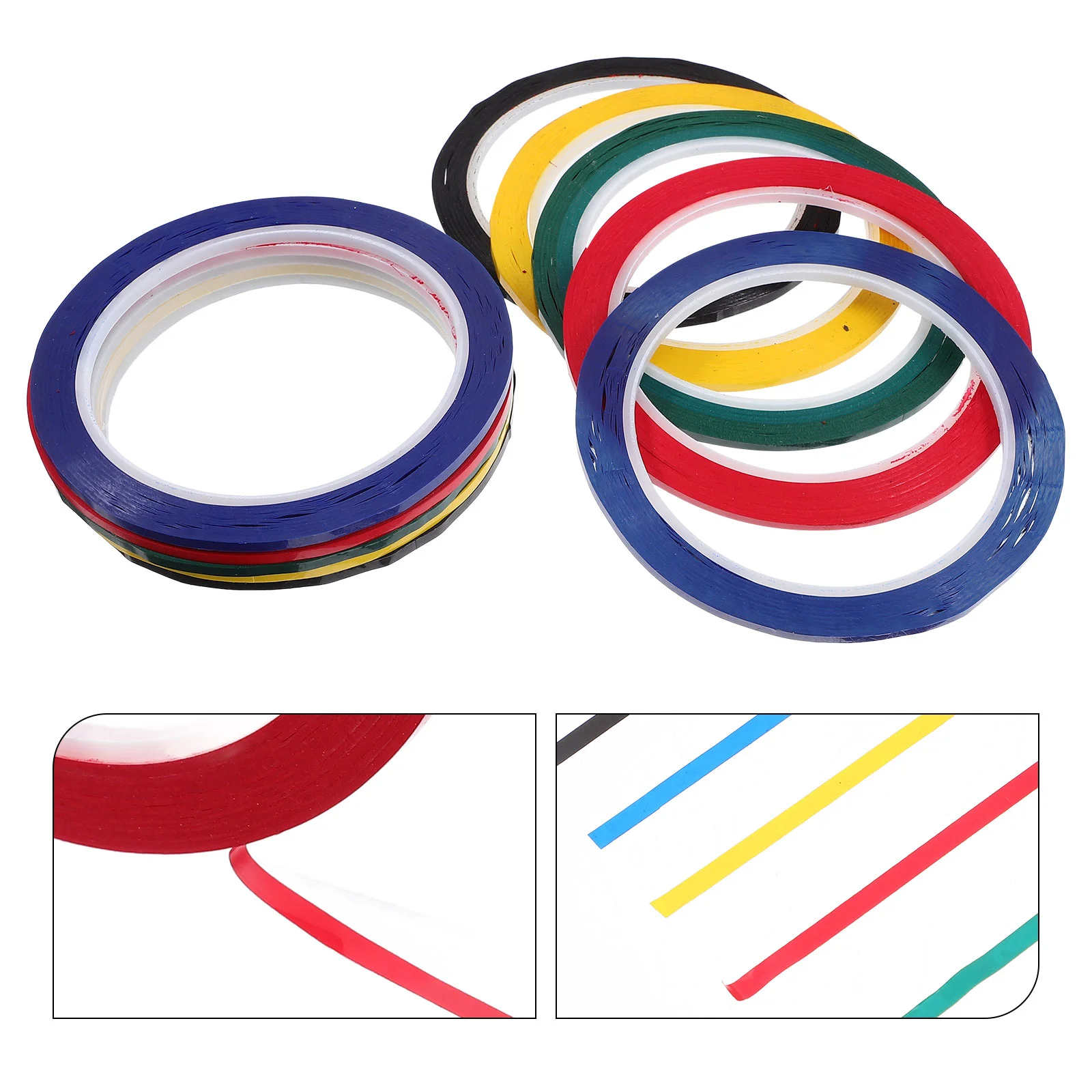 10 stks 5 S Desktop Positionering Tape 3mm x 50 M Desktop Whiteboard Scribe Naadloze Waarschuwing Segment Tape kleur Markering Lijn