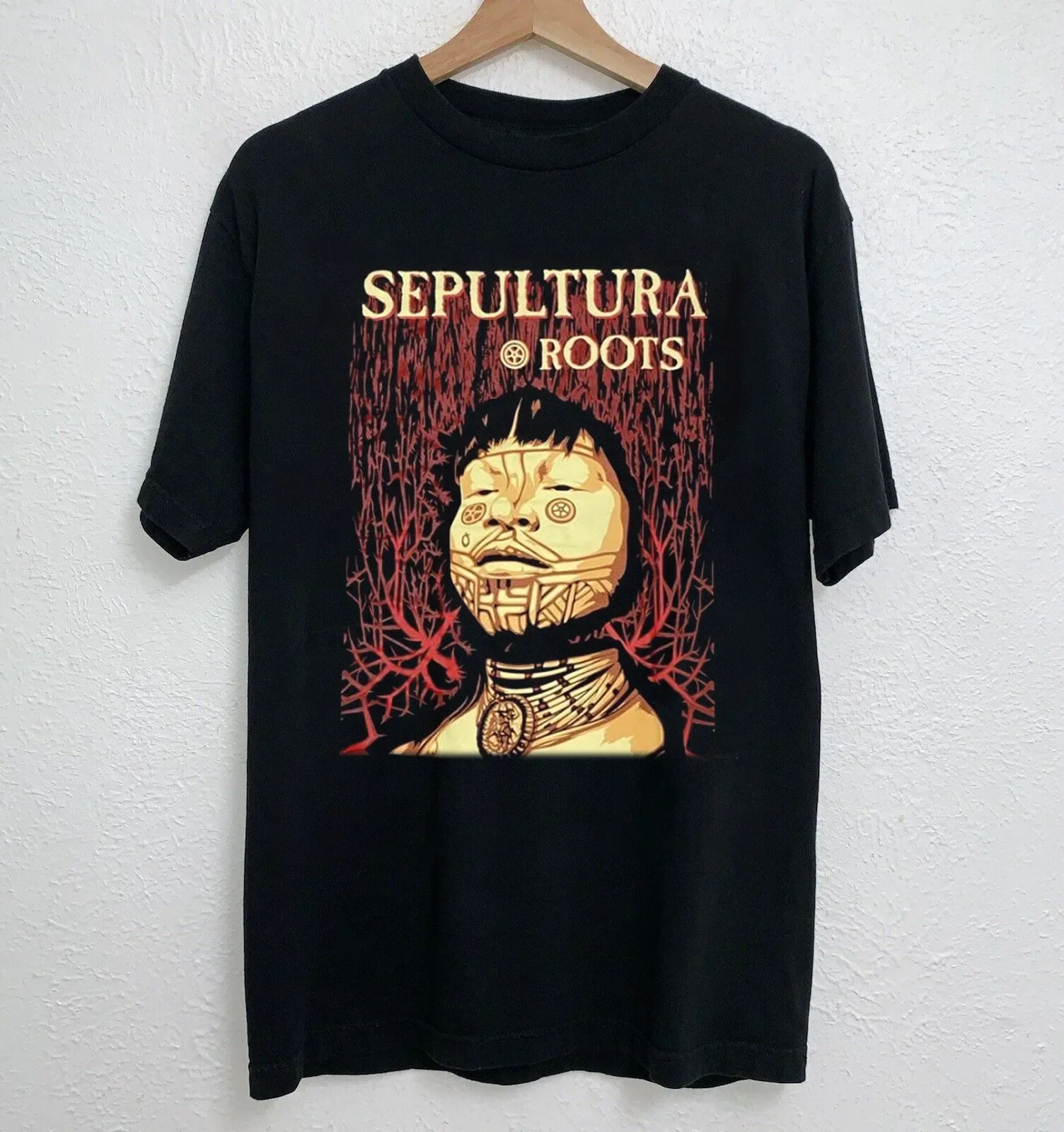 Rare Vtg Sepultura Roots Cotton Black All Size T Shirt Ac1520