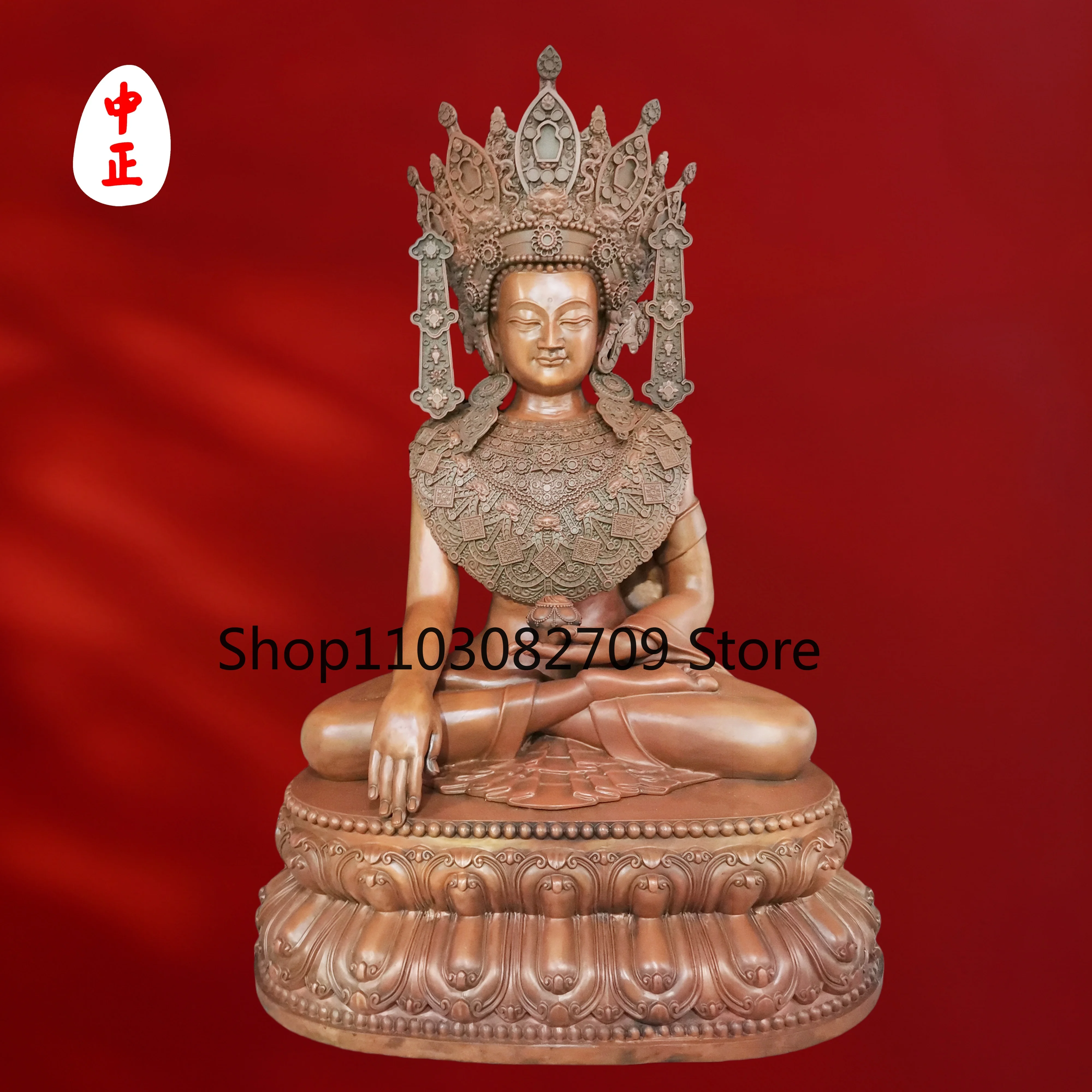 Zhongzheng Statue Intangible Cultural Heritage Workshop Juewofo gold, silver and copper materials support customized handicrafts