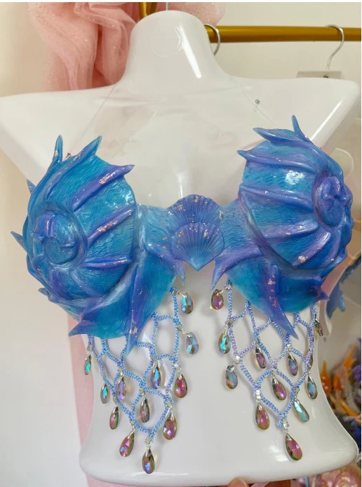 

Mermaid Corset, Silicone Corset, Strapless Top, Transparent Back Strap, Aquarium Photography, Chest Hugging Bra