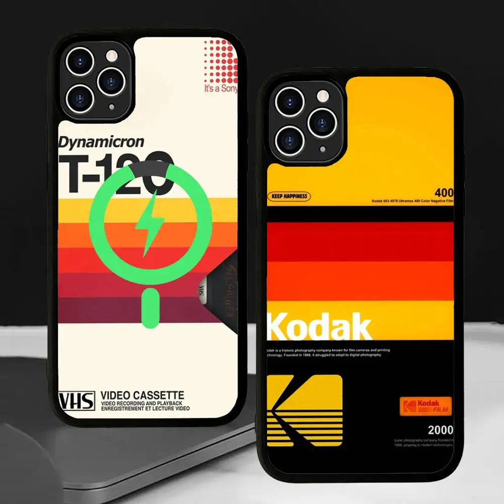 Film Brand K-Kodak Logo Phone Case For IPhone 16 15 14 13 12 11 17 Pro Max Plus Magnetic Wireless Cover
