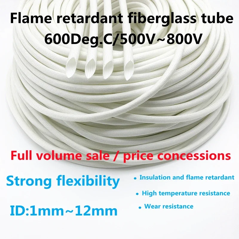 Fiberglass Tube For Insulation Protection Of Devices Electron Beam Wires Lighting Electrical Equipment Appliances Cable Sleeve