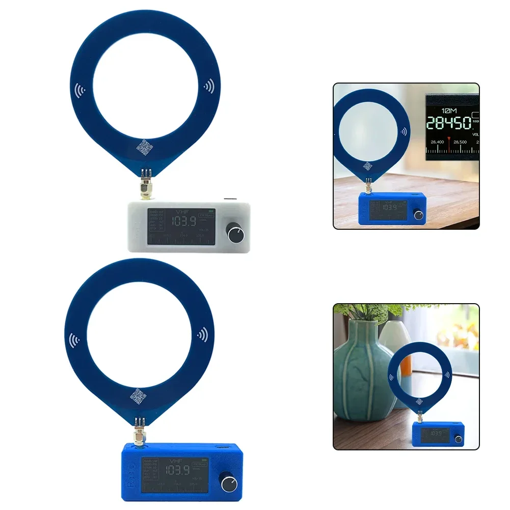 0.5--108mhz Pocket Size SI4732 Radio Receiver Mini Radio Master Control 1.9-inch IPS High-definition Color Screen Loop Antenna