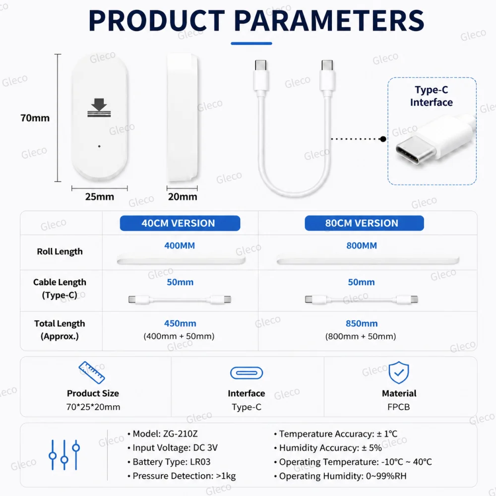 Zigbee TUYA Drucksensor Temperatur- und Feuchtigkeitsmesser Belegungs-/Anwesenheitsdetektor Stressgürtel Smart Life Home Automation Scene – Detail 12