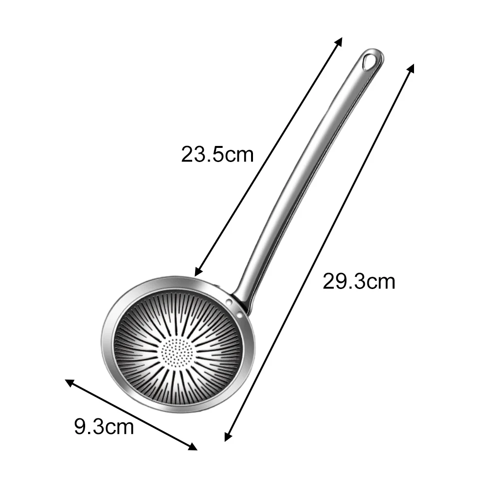 304 Stainless Steel Strainer Oil Draining Spoon Heat Resistant Handle For Frying Hot Pot Filtering Kitchen Cooking Tool Gadget