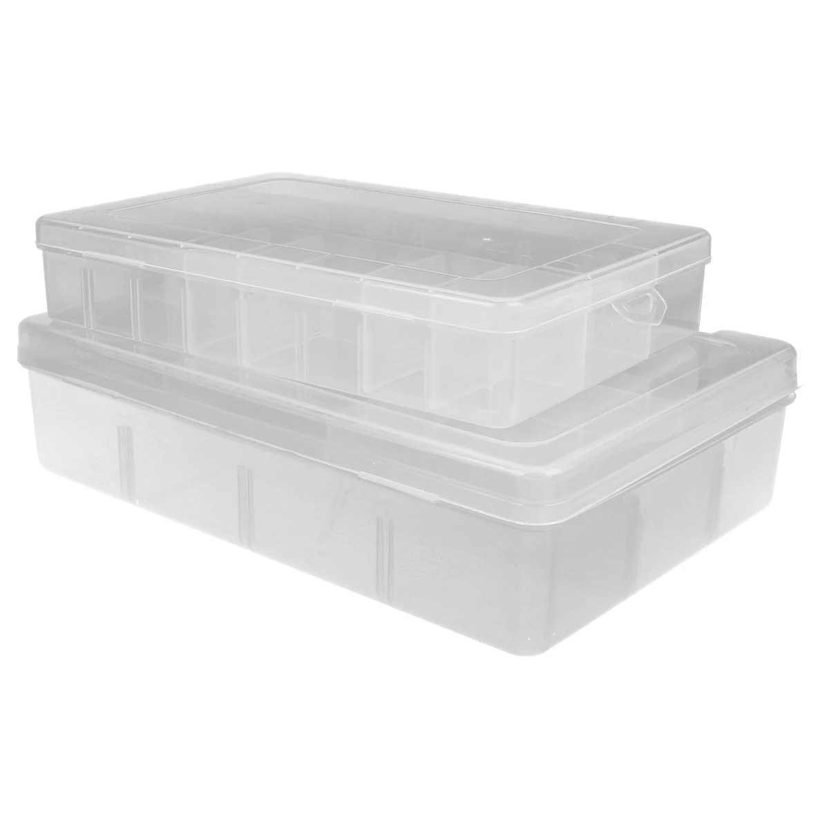 

2pcs Pp Plastic Pencil Case Parts Box Stationery Holder Storage Organizer Pen Box Double Layer Large Capacity School Supplies