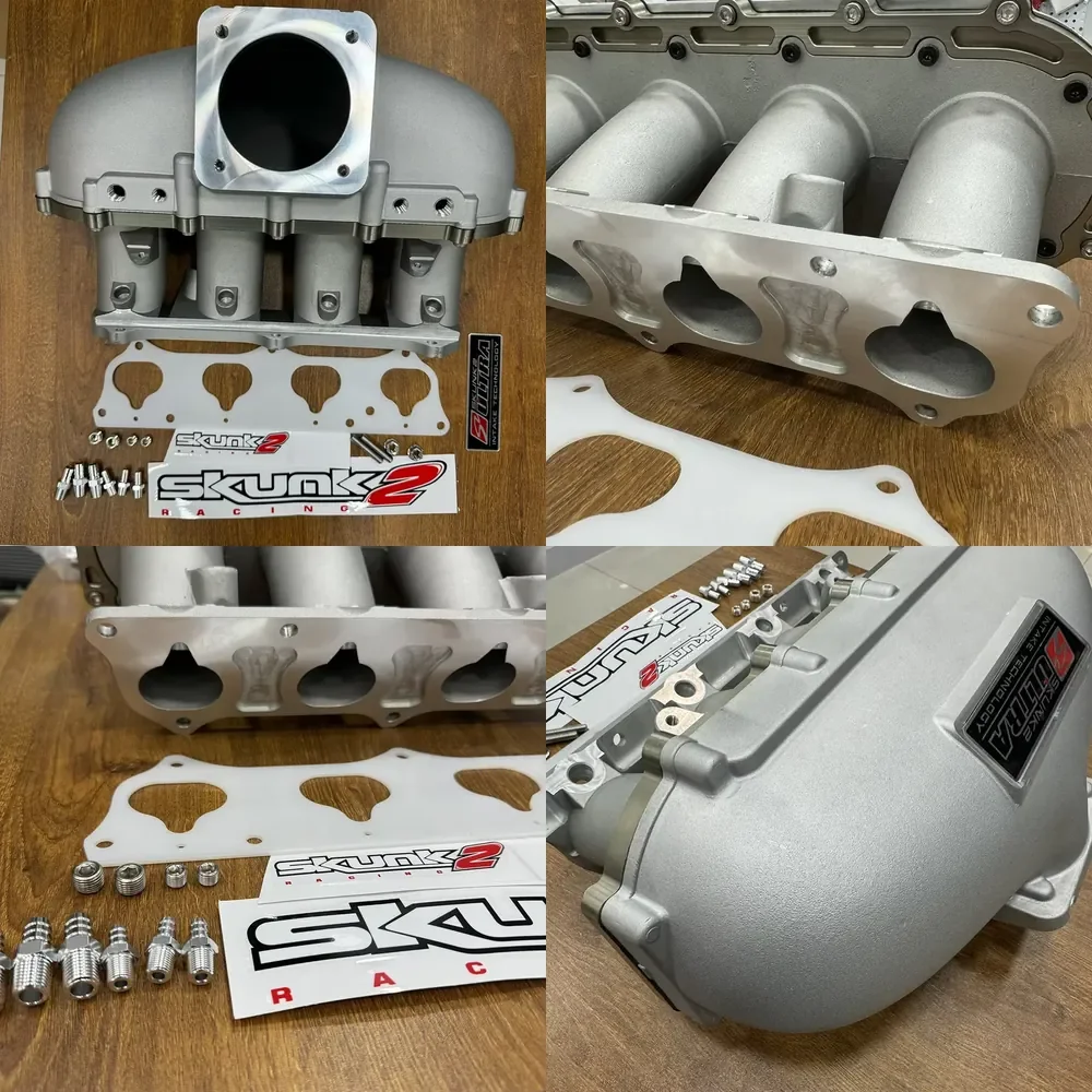 Hot Sale 3.7L Center Feed SKunk 2 Ultra Race Aluminum K20/K24 Intake Manifold CNC Machined High Performance for Acura