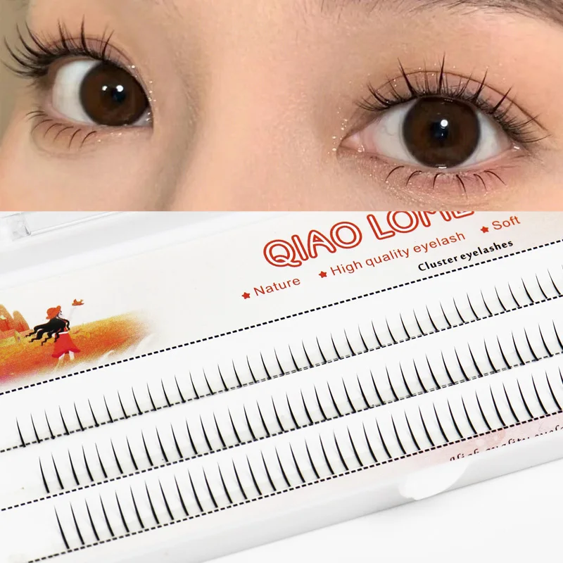 Natural V-shaped Eyelash 5,6,7mm Natural Fairy Lower Eyelash 120 Cluster Individual Eyelashes Bundle Eyelash Extension Wholesale