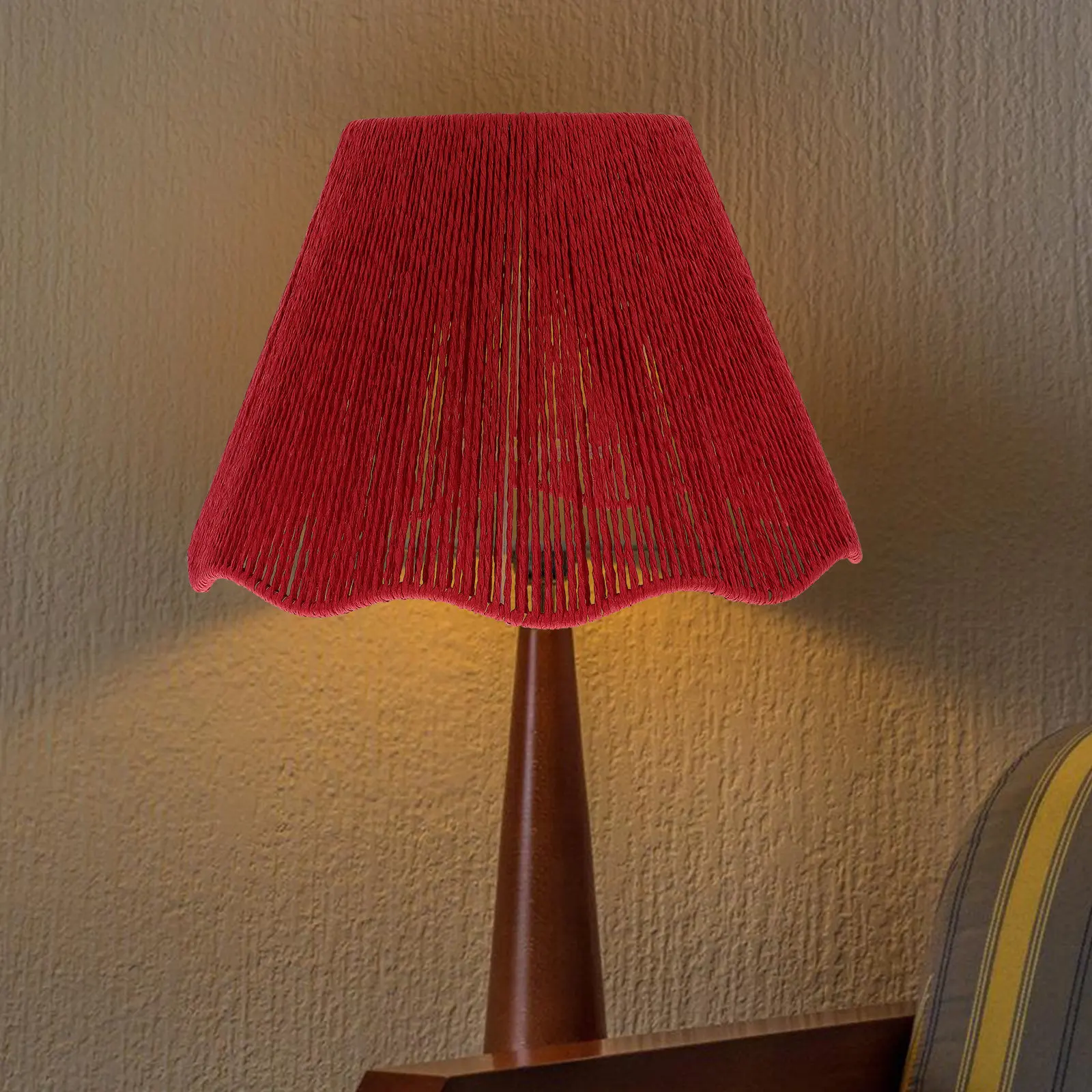 

Paper String Woven Lamp Shade Cover For Home Hotel Cafe Bar Decor Hanging Ceiling Pendant Lighting Fixture