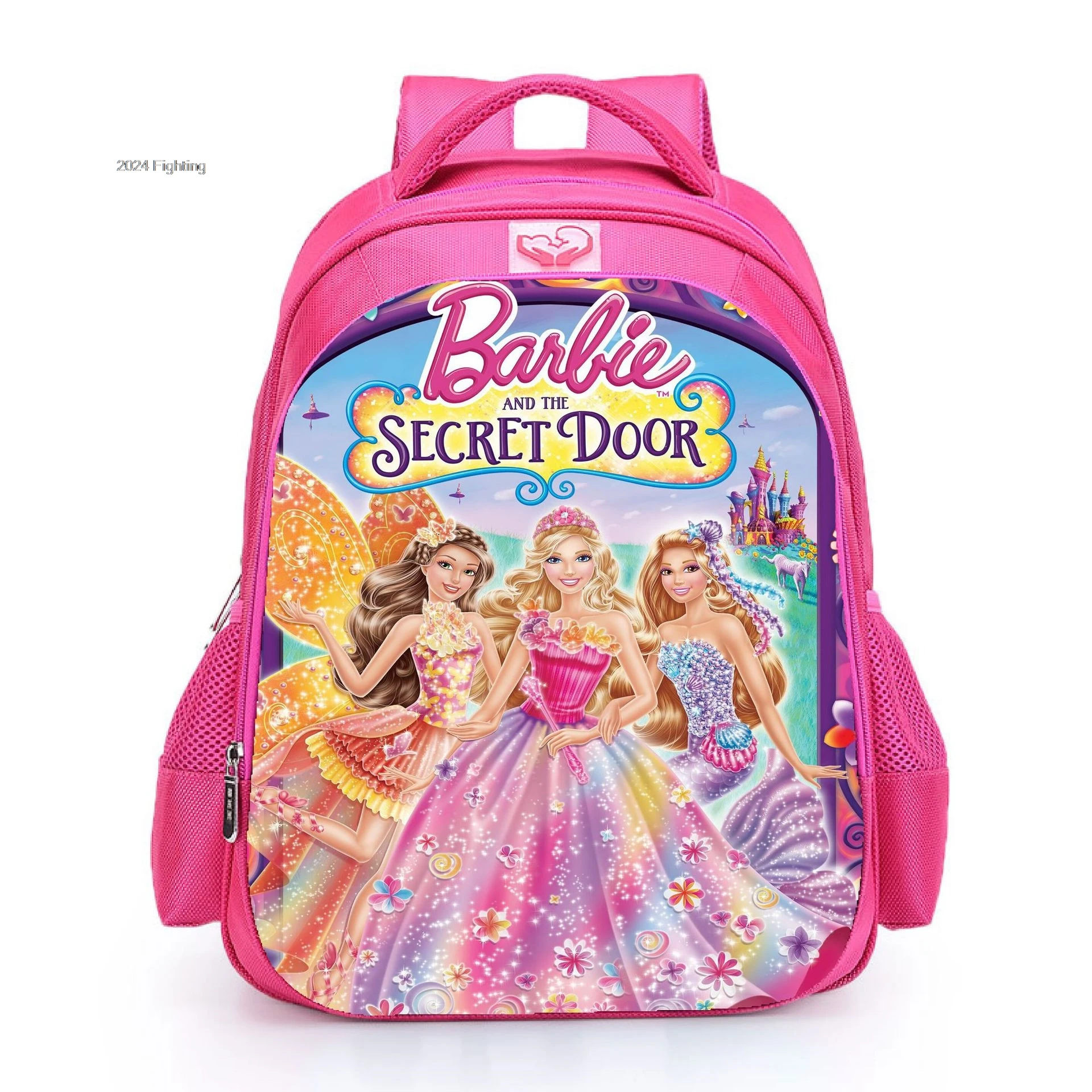 Princess Barbie Primary School Bag, Mochila de desenho infantil, Anime, Kawaii, Rosa, Meninas, Meninos