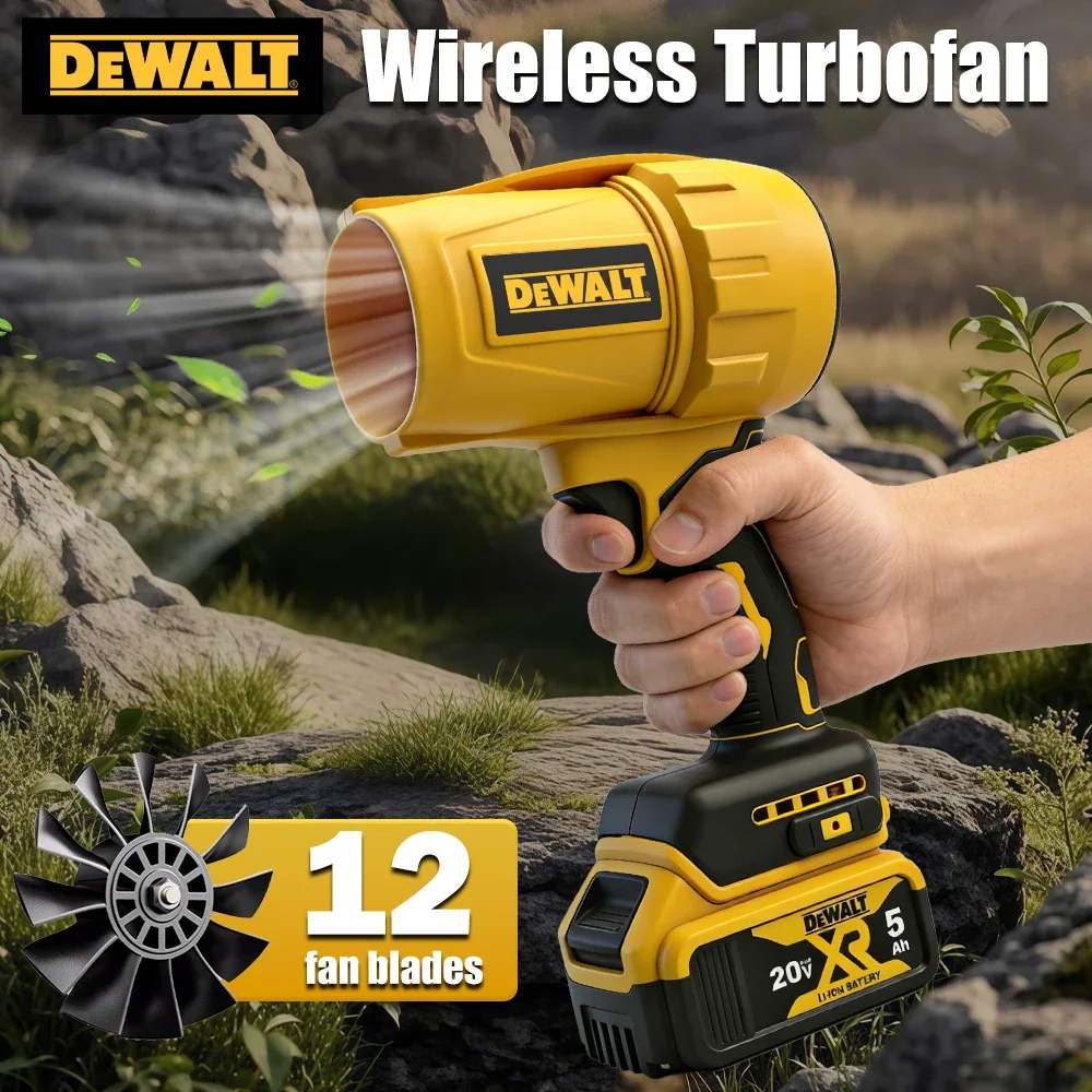 

Беспроводная воздуходувка Dewalt с бесщеточным двигателем, турбовентилятор, ручной мощный вентилятор-сушилка, 20В, перезаряжаемый инструмент для сдувания пыли, новинка 2025 года